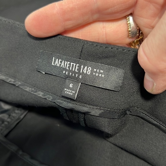LaFayette 148 New York  Black Menswear Slacks size 6P - Picture 6 of 9